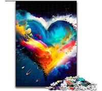 Jigsaw Puzzles for Adults, 1000 Piece Colorful Heart JigsawPuzzle 1000 Pieces for Adults Impossible Hard Challenge Toy for Teenagers (Size 26x38cm)