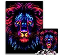 Jigsaw Puzzles for Adults 1000 Piece Colorful Lion Paper Puzzles for Birthdays Holidays Best for Christmas 1000 PCS(38x26cm)