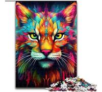 Jigsaw Puzzles for Adults 1000 Piece Colorful Lynx Jigsaw Puzzles for Adults Family Bonding Activity, Home Decor Gift, Family Toy Game (Size 26x38 cm)