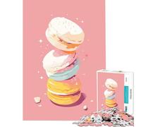 Jigsaw Puzzles for Adults 1000 Piece Colorful Macarons Pastel Minimalist Art Illustration Learning Educational Toys for Educational Game For Family Fun Funny Gifts (Size 38x26cm)