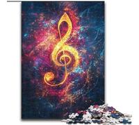 Jigsaw Puzzles for Adults, 1000 Piece Colorful Music Symbols Impossible Jigsaw Puzzles for Adults Perfect for Family Fun on Birthdays, Christmas (Size 26x38cm)