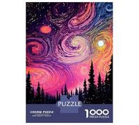 Jigsaw Puzzles for Adults 1000 Piece Colorful Night Sky Landscape Puzzle for Adults Brain Teaser Game Enhance Memory Fun at Home Activities, 52x38cm/1000pcs