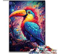 Jigsaw Puzzles for Adults 1000 Piece Colorful Painting Toucan Made of Wood, Fun Present & Activity for Home 50x75cm Birthday Party for Men Women