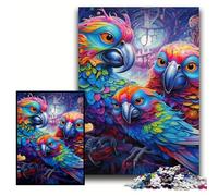 Jigsaw Puzzles for Adults, 1000 Piece Colorful Parrot Jigsaws 1000 Pieces for Adults Family Interactive Game, Brain Challenge Gift Size 50x75cm