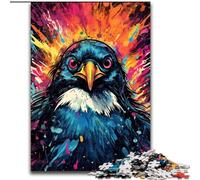 Jigsaw Puzzles for Adults 1000 Piece Colorful Penguin Made of Wood, Unique DIY Home Decor Gift Idea 50x75cm Birthday Party for Men Women