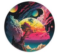 Jigsaw Puzzles for Adults, 1000 Piece Colorful Planet Exploding 1000 Pieces Round Puzzle Gifts Fun at Home Activities, Birthday Present, Travel Gifts 1000pcs (67.5x67.5cm)