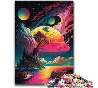 Jigsaw Puzzles for Adults 1000 Piece Colorful Planet Exploding Family Game Stress Reliever Difficult Challenge Artists Collection, Fine Art 50x75cm