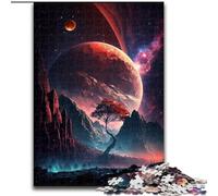 Jigsaw Puzzles for Adults 1000 Piece Colorful Planet Mountains Made of Wood, High-Difficulty Brain Teaser for Teenagers 50x75cm for Family Interactive Game