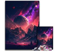 Jigsaw Puzzles for Adults, 1000 Piece Colorful Planet Mountains Wooden Jigsaw Puzzles Ideal for Lover, Perfect Christmas, New Year, Valentine's Gift 50x75CM/19.68x29.52inch