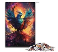 Jigsaw Puzzles for Adults 1000 Piece Colorful Psychedelic Galaxy Phoenix Jigsaw Puzzles Game Toys Funny 1000 PCS(38x26cm)