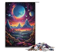 Jigsaw Puzzles for Adults 1000 Piece Colorful Psychedelic Planetary Landscape Jigsaw Puzzles Games Toys Gift Suitable for Desktop Decoration 1000 PCS(38x26cm)