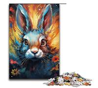 Jigsaw Puzzles for Adults 1000 Piece Colorful Psychedelic Rabbit Jigsaw Puzzles Game Toys Funny 1000 PCS(38x26cm)