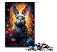 Jigsaw Puzzles for Adults 1000 Piece Colorful Psychedelic Rabbit Jigsaw Puzzles Games Toys Gift Suitable for Desktop Decoration 1000 PCS(75x50cm)