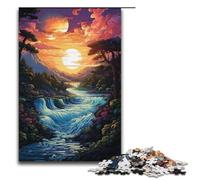 Jigsaw Puzzles for Adults 1000 Piece Colorful Psychedelic Sunset Landscape Jigsaw Puzzles Game Toys Funny 1000 PCS(38x26cm)
