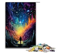 Jigsaw Puzzles for Adults 1000 Piece Colorful Psychedelic Walking Among The Stars Jigsaw Puzzles Games Toys Gift Suitable for Desktop Decoration 1000 PCS(75x50cm)