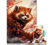 Jigsaw Puzzles for Adults 1000 Piece Colorful Red Panda Teenager Jigsaw,Challenging Game Toys Wall Decoration Unique Birthday And Xmas Gifts (size 75x50cm)