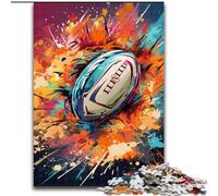 Jigsaw Puzzles for Adults 1000 Piece Colorful Rugby Jigsaw Puzzles for Adults size : 38x26cm Challenging Brain Teaser - Relaxing Toy for Teenagers