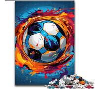Jigsaw Puzzles for Adults 1000 Piece Colorful Soccer Jigsaws 1000 Pieces for Adults Family Activity Game for Teenagers, Challenging Brain Teaser (Size 26x38cm)