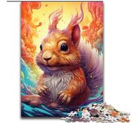 Jigsaw Puzzles for Adults 1000 Piece Colorful Squirrel cardboard Jigsaw Puzzles for Adults size 26x38cm Brain-Challenging DIY Decorative Game, Family Interactive Toy