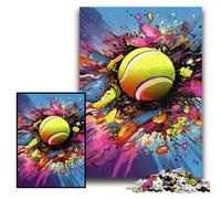 Jigsaw Puzzles for Adults 1000 Piece Colorful Tennis Wooden Jigsaw 50x75 cm for Parents, Lovers, Friends - Age 14+