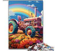 Jigsaw Puzzles for Adults 1000 Piece Colorful Tractor Jigsaw Puzzles for Adults 1000 Piece Suitable for Birthdays, Halloween, Thanksgiving, Easter (Size 26x38 cm)