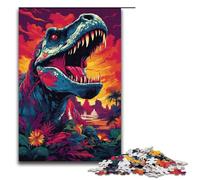 Jigsaw Puzzles for Adults 1000 Piece Colorful Tyrannosaurus Rex from The Future Jigsaw Puzzles Games Toys Gift Suitable for Desktop Decoration 1000 PCS(38x26cm)
