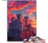 Jigsaw Puzzles for Adults 1000 Piece Colorful Warwick Castle Made of Wood, Perfect DIY Art Decor Or Birthday Gift 50x75cm Family Fun Craft, Perfect for Birthdays, Holidays