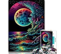 Jigsaw Puzzles for Adults 1000 Piece Colorful Waves Jigsaw,Challenging Game Gifts for Is Ideal As A Gift for The Whole Family 75x50cm