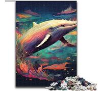 Jigsaw Puzzles for Adults, 1000 Piece Colorful Whale 1000-Piece Jigsaw Puzzle DIY Decoration Brain Challenging (Szie 26x38cm)