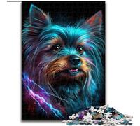 Jigsaw Puzzles for Adults 1000 Piece Colorful Yorkshire Terrier Made of Wood, Unique DIY Home Decor Gift Idea 50x75cm Birthday Party for Men Women
