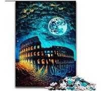 Jigsaw Puzzles for Adults, 1000 Piece Colosseum of Rome Painting Wooden Puzzles size 50x75cm Perfect for Family Fun on Christmas, Thanksgiving, Birthdays & Easter