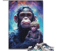 Jigsaw Puzzles for Adults 1000 Piece Colourful Art Monkey Jigsaw Family Game Night Challenging And Rewarding Visual Experience (size : 26x38cm)