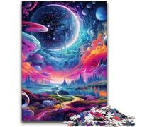 Jigsaw Puzzles for Adults 1000 Piece Colourful Astronaut Puzzles,Staycation Kill Time with Matching Poster And Trivia Sheet (26x38cm)