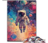 Jigsaw Puzzles for Adults 1000 Piece Colourful Astronauts in Space Jigsaw Family Activity Game for Teenagers, Challenging Brain Teaser (size : 26x38cm)
