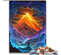 Jigsaw Puzzles for Adults 1000 Piece Colourful Beautiful Mountains Made of Wood, Perfect DIY Art Decor Or Birthday Gift 50x75cm Family Fun Craft, Perfect for Birthdays, Holidays