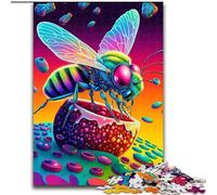 Jigsaw Puzzles for Adults, 1000 Piece Colourful Bees Jigsaw Gift DIY Fun Suitable for Home Living Room Office Decoration (size : 26x38cm)