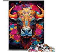 Jigsaw Puzzles for Adults 1000 Piece Colourful Bulls Jigsaw Family Game Night Challenging And Rewarding Visual Experience (size : 50x75cm)