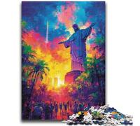 Jigsaw Puzzles for Adults 1000 Piece Colourful Christian Statues Jigsaw,Challenging Game Gifts for Is Ideal As A Gift for The Whole Family (38x26cm)