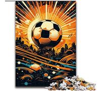 Jigsaw Puzzles for Adults 1000 Piece Colourful Football Made of Wood, Fun Activity for at Home 50x75cm Family Fun Activity, Brain Challenge, for Teenager