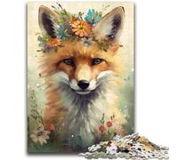 Jigsaw Puzzles for Adults 1000 Piece Colourful Fox Baby 1000 Pieces for Adults,Artistic Wall Decor & Birthday Gift Idea for Friends, Home Office (38x26cm)