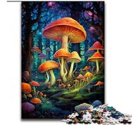 Jigsaw Puzzles for Adults, 1000 Piece Colourful Mushroom Art 1000 Piece Puzzle Impossible Hard Challenge Toy for Teenagers (Size 26x38cm)