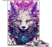 Jigsaw Puzzles for Adults 1000 Piece Colourful Robot Fox Art Puzzle Family Game Night Challenging And Rewarding Visual Experience (size : 26x38cm)