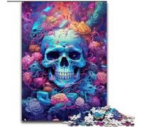 Jigsaw Puzzles for Adults, 1000 Piece Colourful Skulls Puzzle for Teenager & Families, Perfect DIY Decor & Brain-Teasing Challenge (size : 50x75cm)