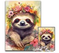 Jigsaw Puzzles for Adults 1000 Piece Colourful Sloth Baby Puzzles for Adults Educational Toy for Teenagers, Home Office Decor 26X38CM/10.23x14.96inch