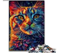 Jigsaw Puzzles for Adults 1000 Piece Colourful Space Cats Jigsaw Puzzle Made of Wood,Ideal Holiday Or Birthday Gift, Party Game Toy 1000pcs(50x75cm)