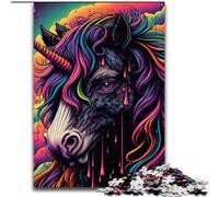 Jigsaw Puzzles for Adults 1000 Piece Colourful Unicorns 1000 Piece Puzzle Perfect Christmas & New Year Gift, size 50x75cm