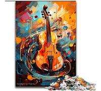 Jigsaw Puzzles for Adults 1000 Piece Colourful Violin Art Made of Wood, for Ages 14+ 50x75cm Family Fun Activity, Brain Challenge, for Teenager