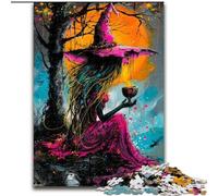 Jigsaw Puzzles for Adults 1000 Piece Colourful Witches Jigsaw Challenging Brain Teaser for Teenagers, Family Game Night Fun (size : 50x75cm)
