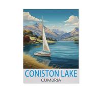 Jigsaw Puzzles for Adults 1000 Piece，Coniston Lake Cumbria，Educational Games Brain Challenge Jigsaw Puzzles for Adult Kids（75x50cm）-HD8