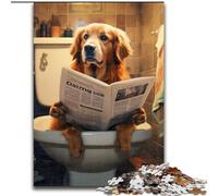 Jigsaw Puzzles for Adults 1000 Piece Corgi Reading Newspaper Wooden Jigsaw Puzzles for Adults Perfect for Teenager & Families, Ideal size : 50x75cm